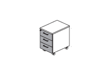 UNI мобильная тумба 3ящ_HM26301.H_StartUp_белый