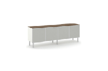 DADO Греденция L200 стек.двери_DADO glass doors L200_Extra Long_белый