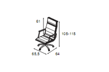 NULITE-PAD/A Кресло кожа_28040 4NL2802 TP P9/..._Light-Mesh C_kreslo