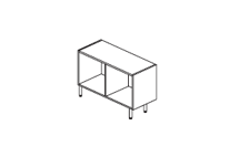 DADO Каркас греденции L100_148 8000/01/36_Extra Long_белый
