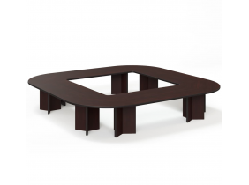 LEGNO СТОЛ ПЕРЕГОВОРОВ 416Х416 ПАЛИСАНДР_LEGNO Conference table 416x416 PL_1