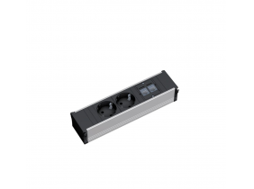 CONI 2+2XRJ45+ РАМКА+БЛОК СЕРЫЙ_CONIсерый2+2Cat5e+кабель_1