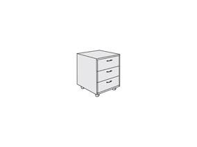 Тумба подкатная с 3 ящиками_NXT16330302_Next_светлый дуб