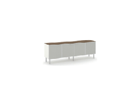 DADO Греденция L200 стек.двери_DADO glass doors L200_Extra Long_белый